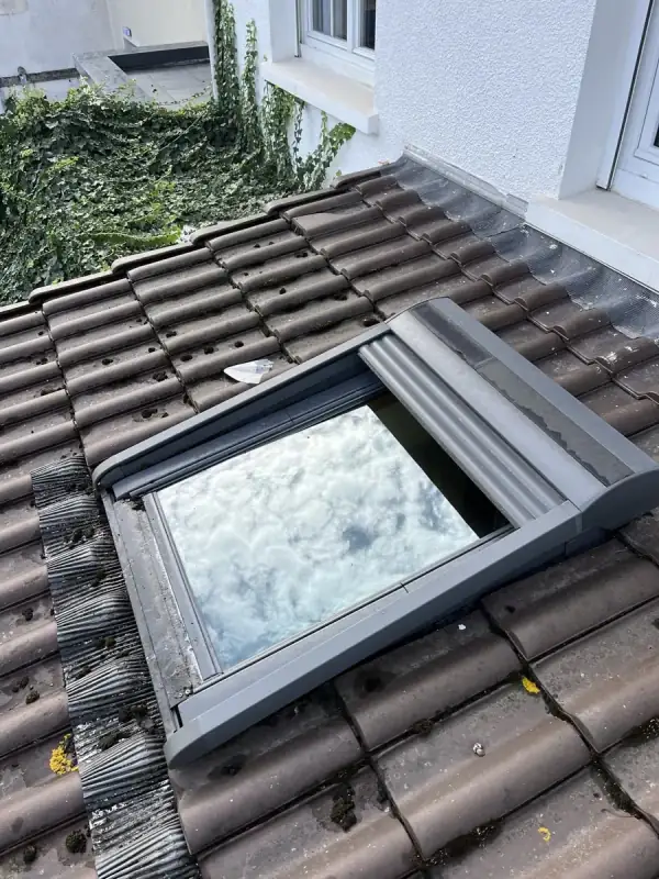 Fenêtre de toit au verre transparent après nettoyage BlueOtter