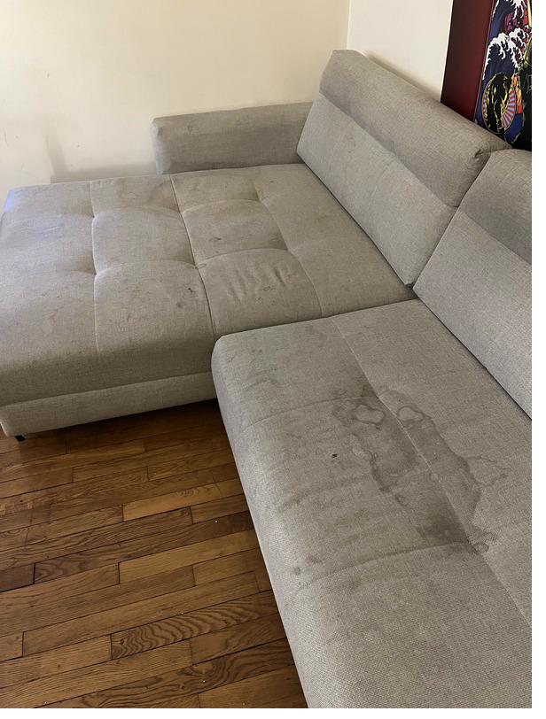 Avant nettoyage matelas — état initial